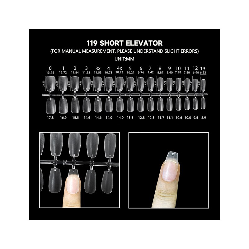 119 Short Elevator fake nail factory supply