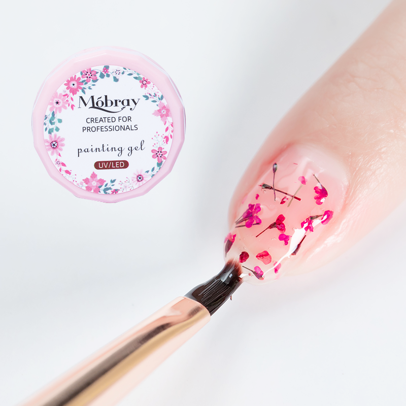Dry flower nail gel polish