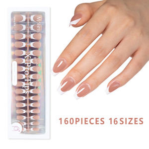 Square Shape Natural Color Press on Nails for Sale in Bulk