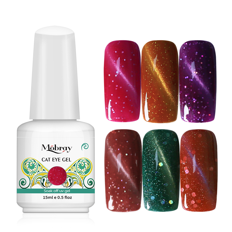 Mobray 15ml 3d Cat Eyes Gel Nail Polish Customized Label Free Sample