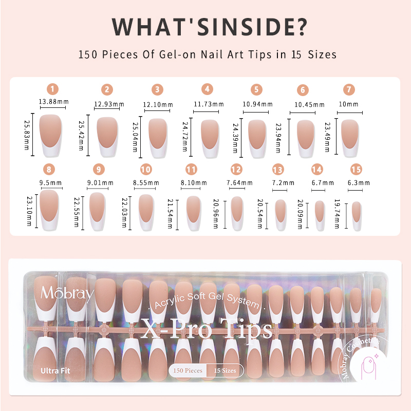 120 press on nail size