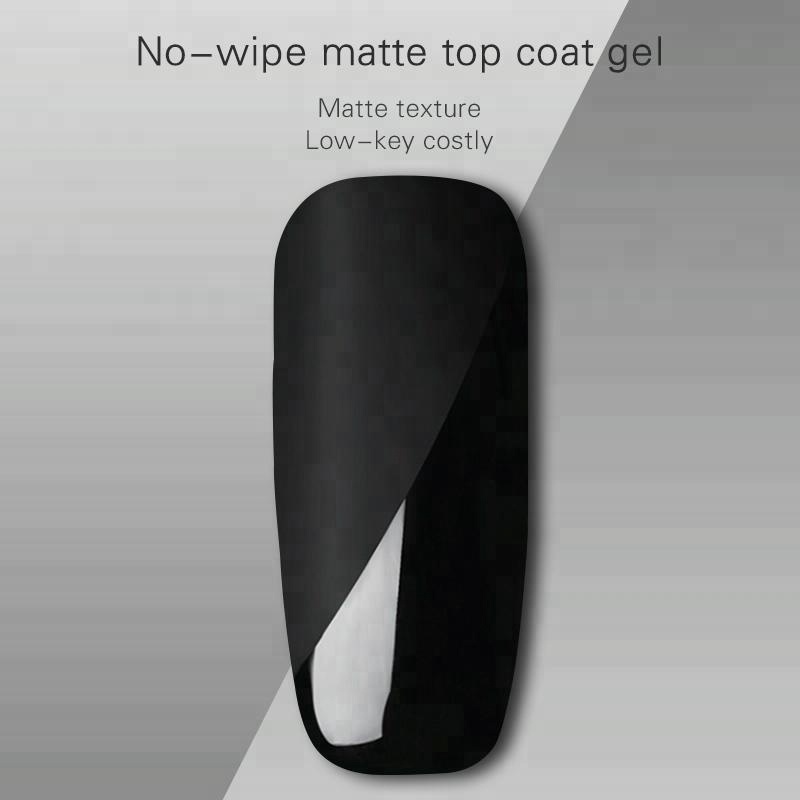Manufacture No Wipe Transparent Matte Top Coat Nails Uv Gel Wholesale Supply