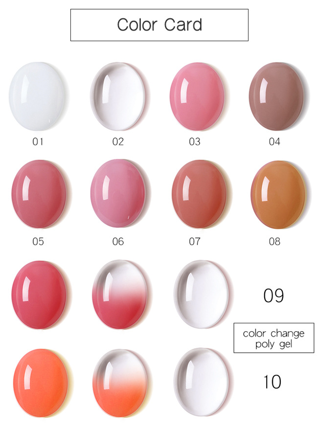 10 color poly gel kit