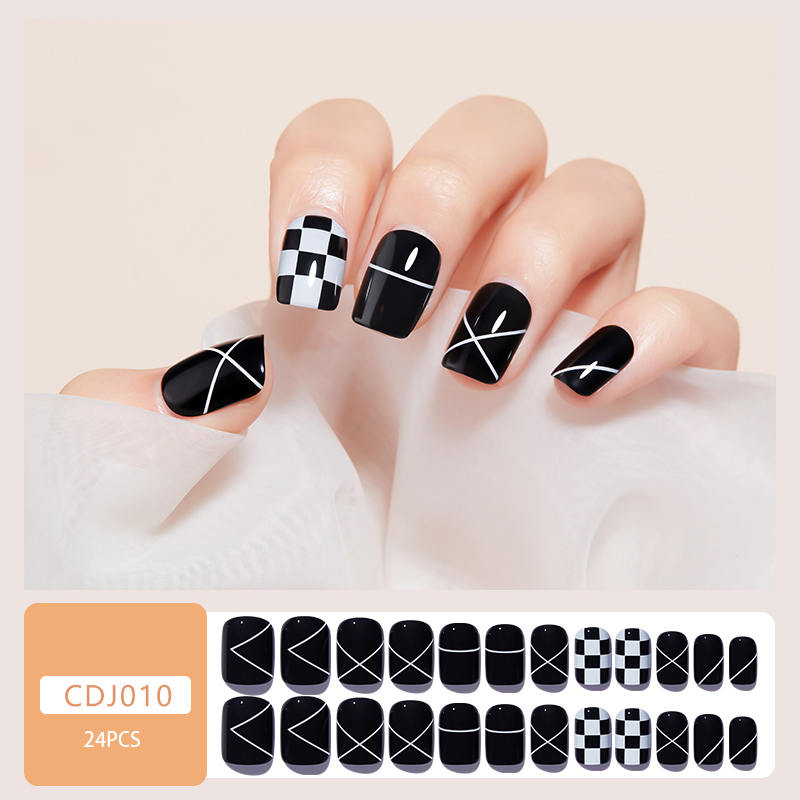 French Manicure Quality Press on Nail Kit Factory Price