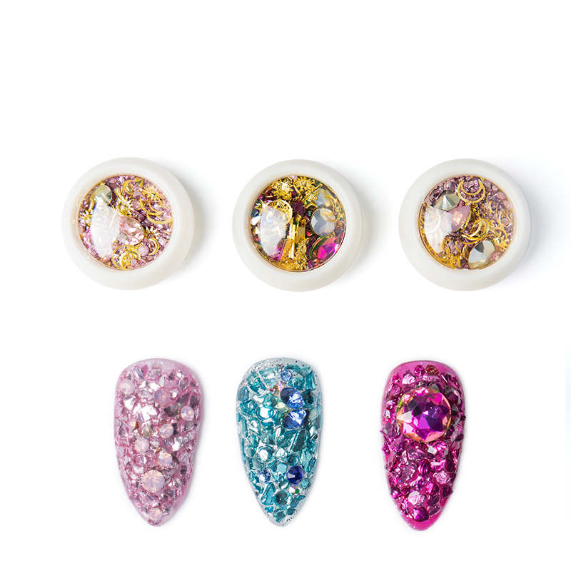 New Arrival Factory Big Diamond Mixed Nail Decoration for Gel Polish