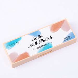 4 Color Solid Pudding Cream Gel Box with Nail Beauty Pen